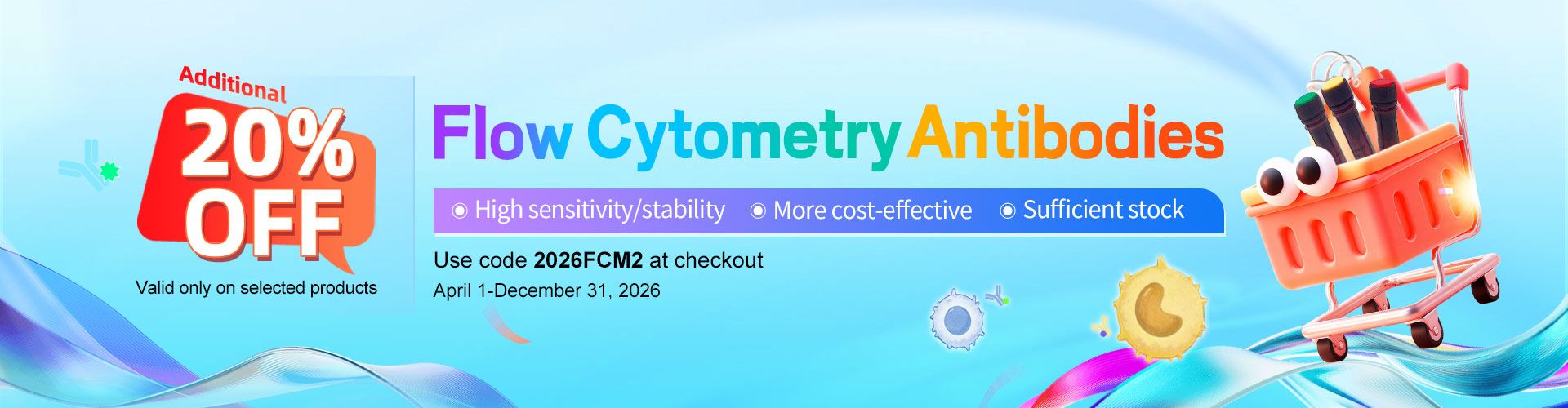 Additional 20% OFF for FCM Antibodies